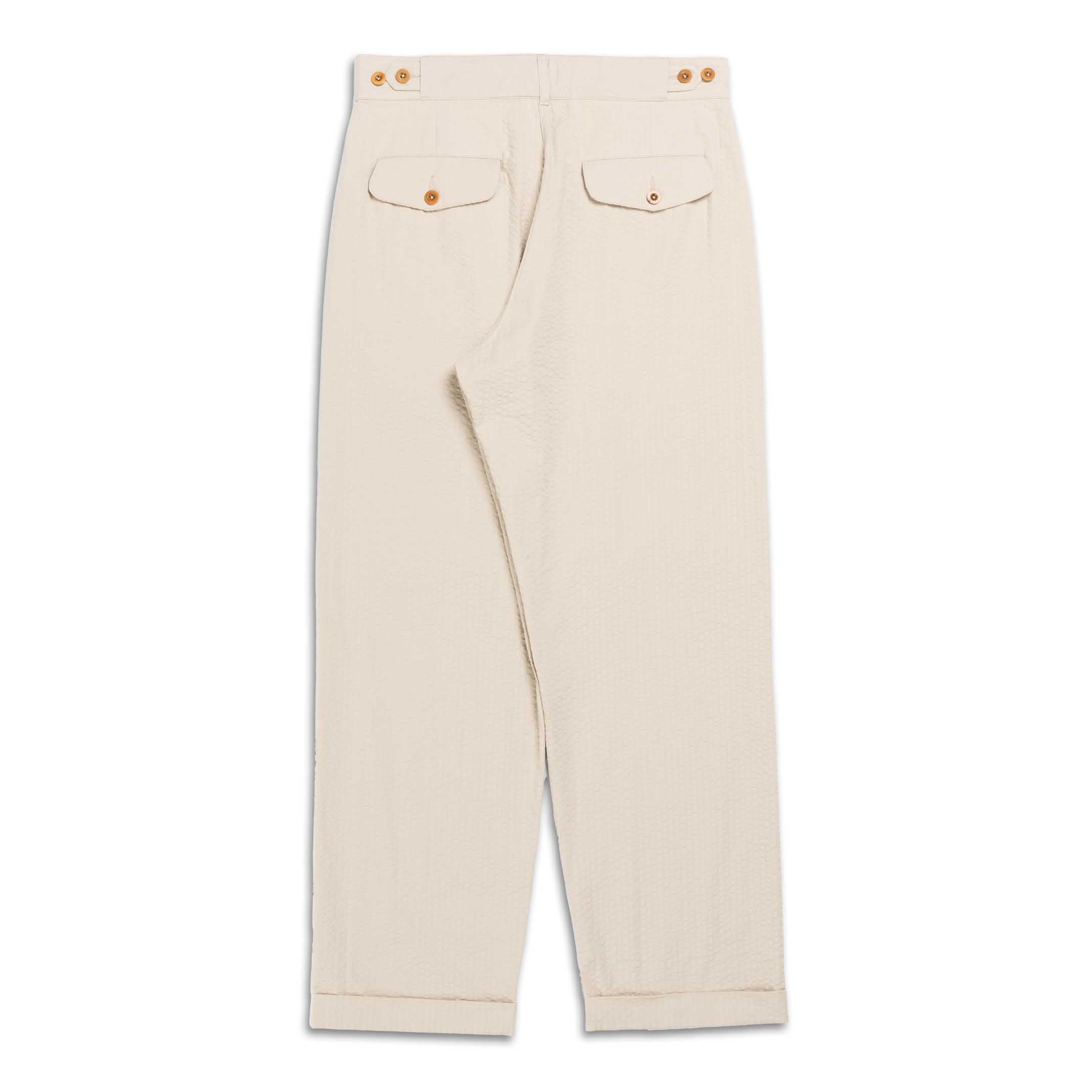 Allevol Brunel Seersucker Beige-Trousers-Clutch Cafe