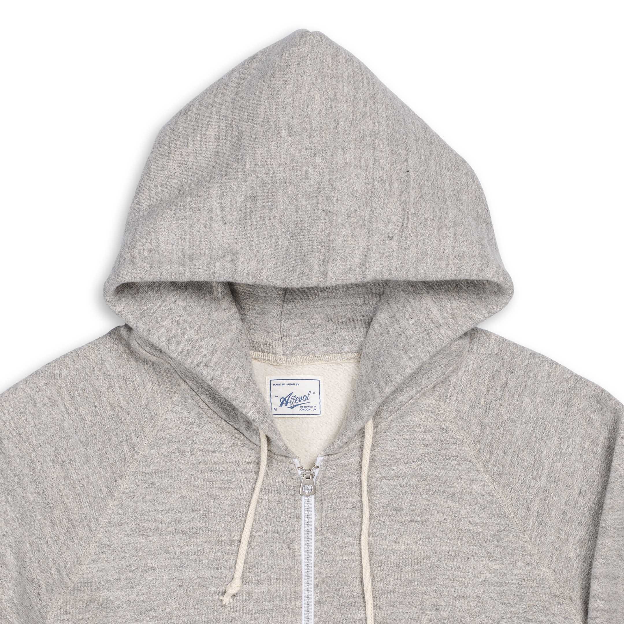Allevol Easy 'Full Zip' Hooded Sweatshirt Light Grey-Hooded Sweatshirt-Clutch Cafe