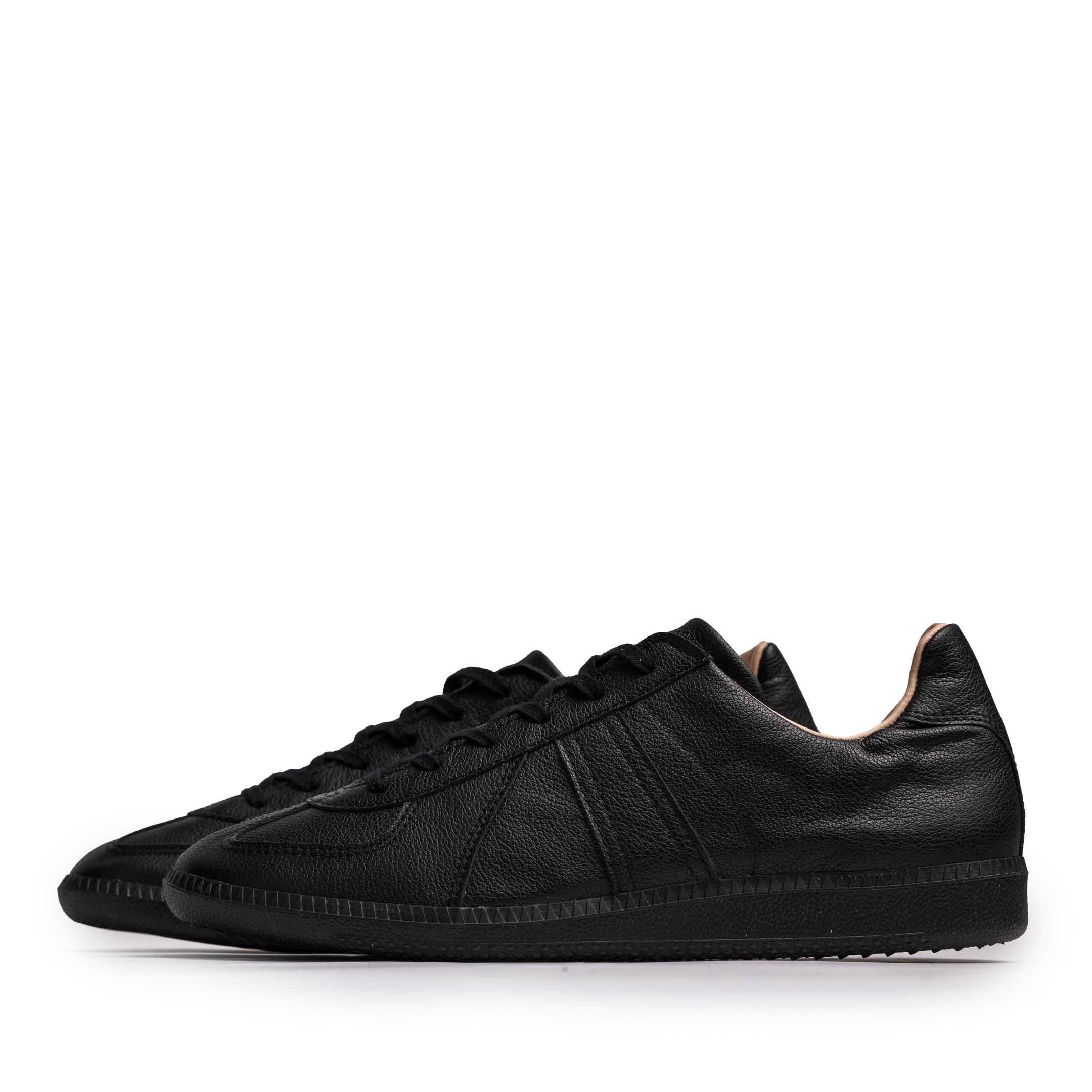 Allevol German Army Trainer (GAT) Sneaker All Black Leather-Sneaker-Clutch Cafe