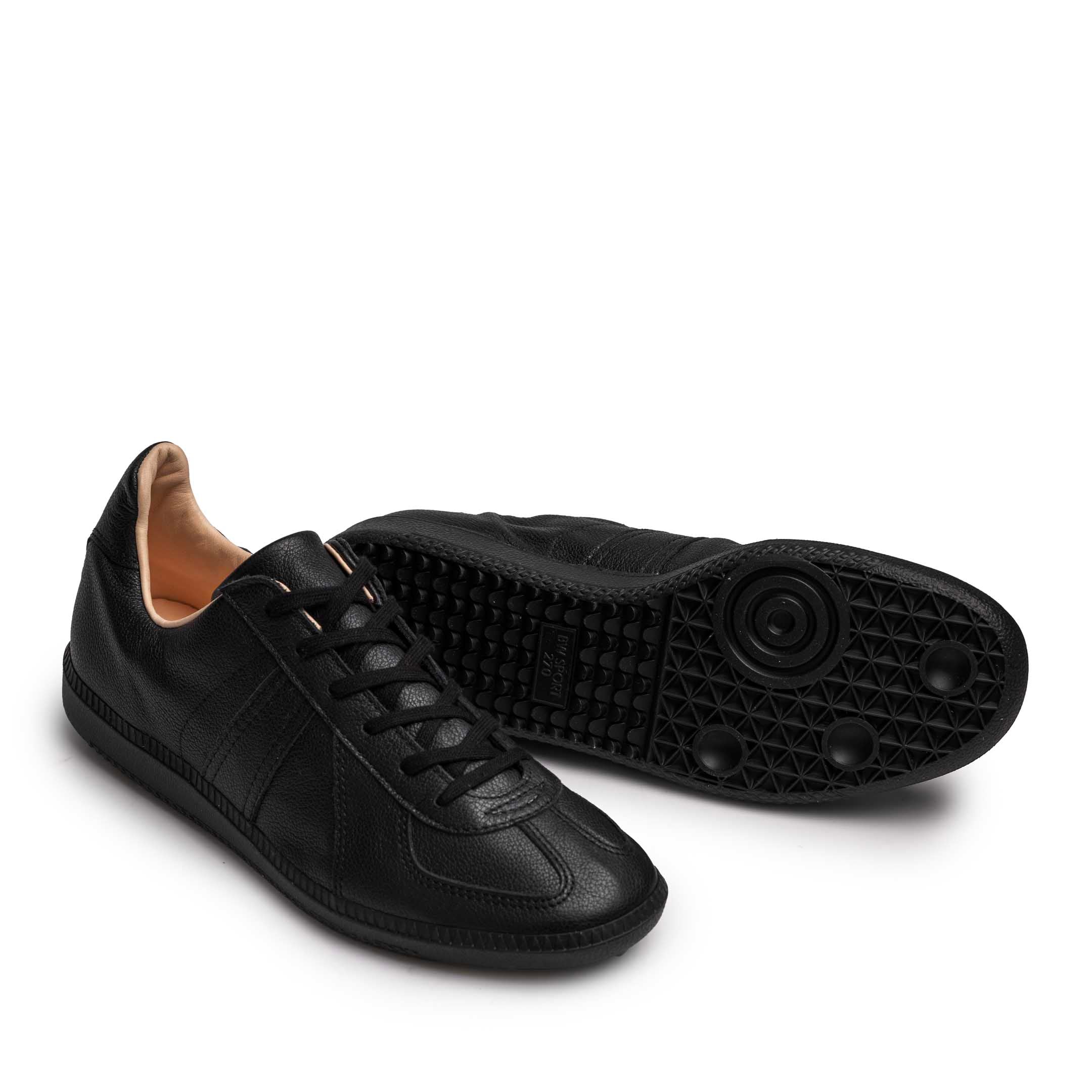 Allevol German Army Trainer (GAT) Sneaker All Black Leather-Sneaker-Clutch Cafe