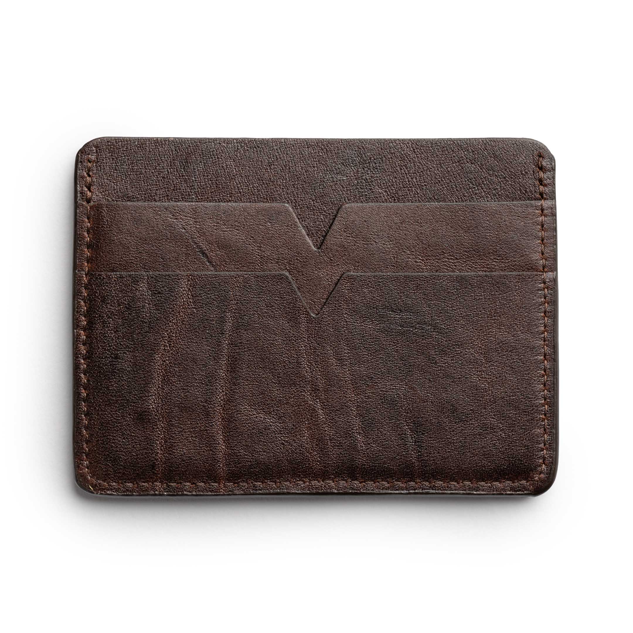 Allevol Leather Card Holder Brown-Wallet-Clutch Cafe