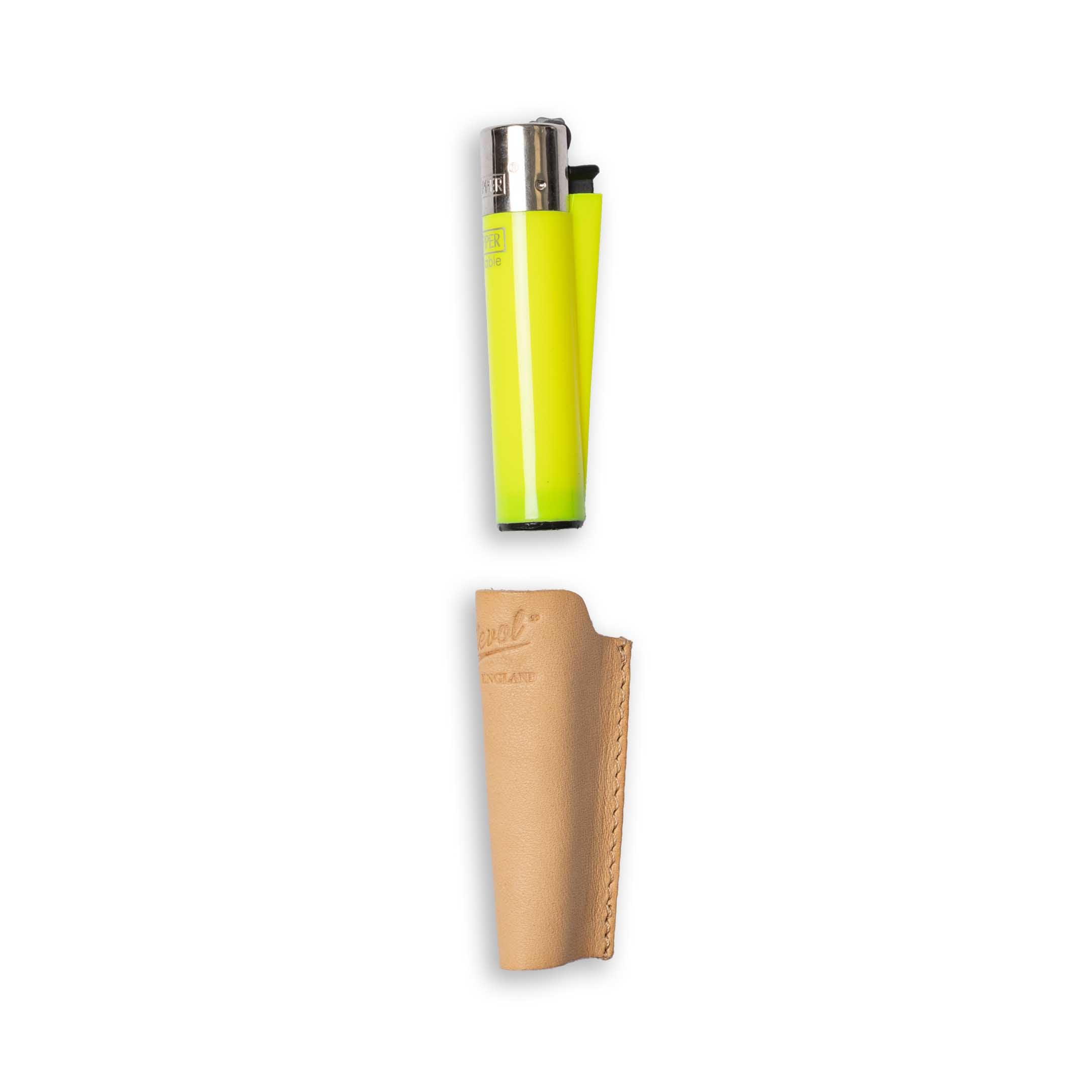 Allevol Leather Lighter Holder Natural-Lighter Holder-Clutch Cafe