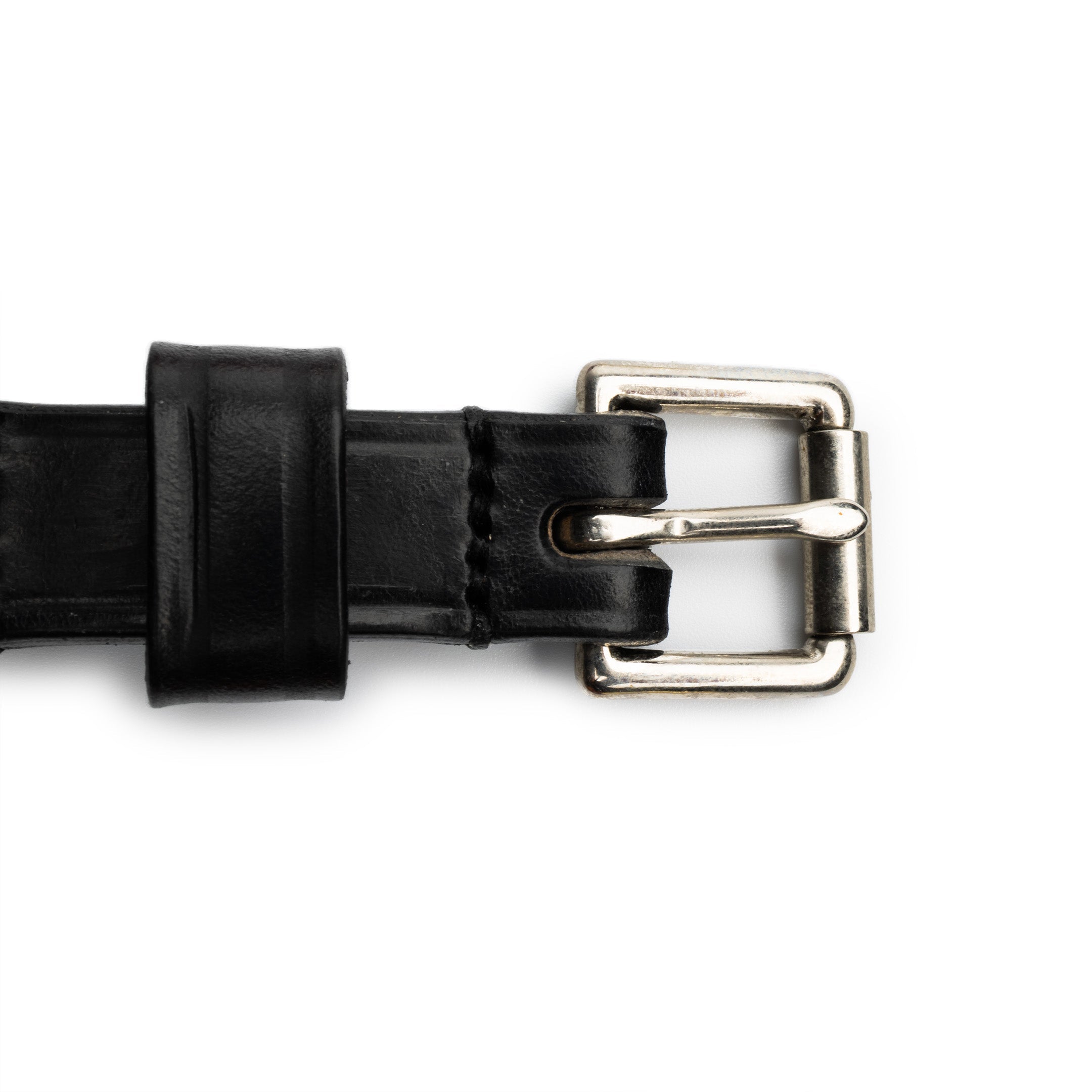 Allevol Narrow Belt Black x Nickel-Belt-Clutch Cafe