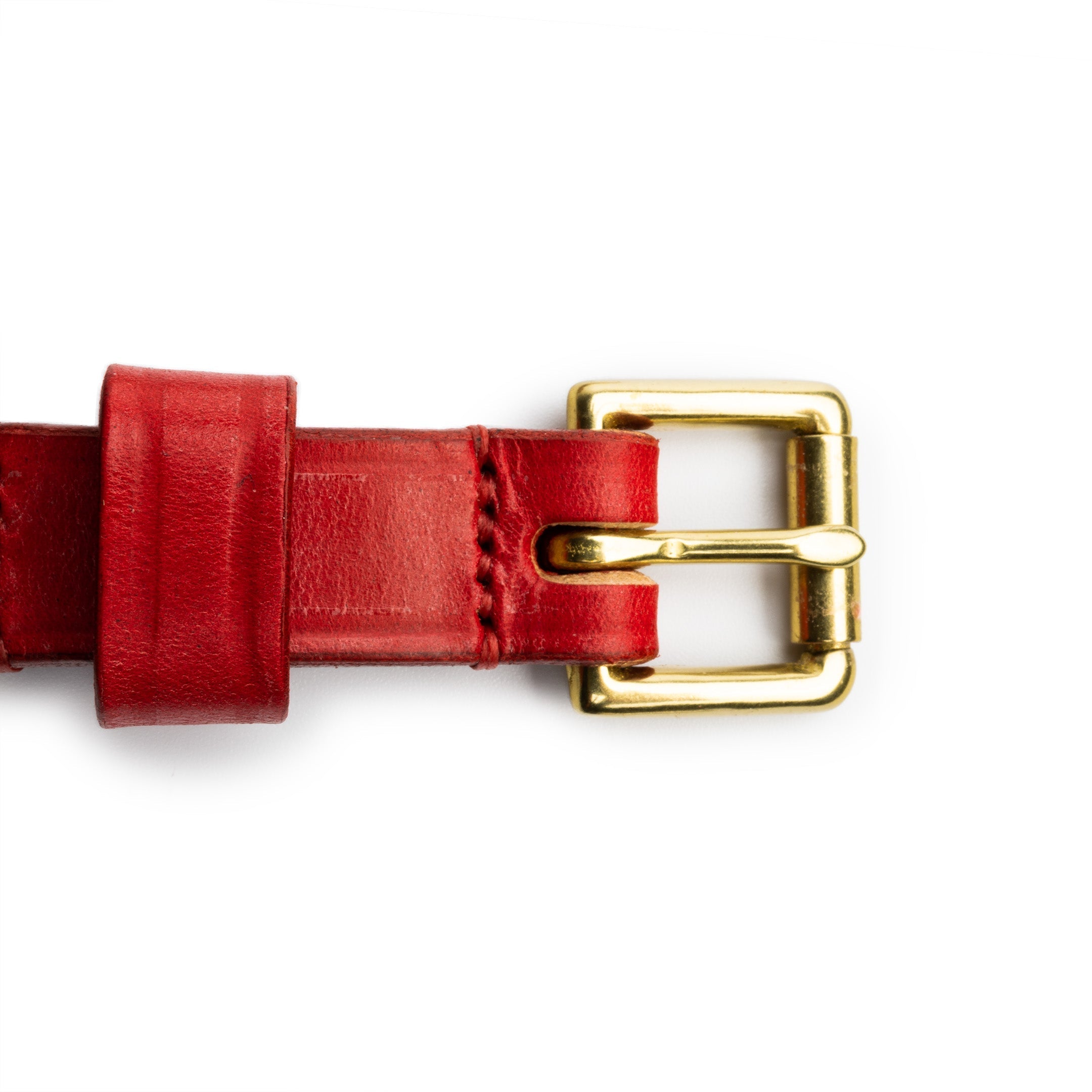 Allevol Narrow Belt Red x Brass-Belt-Clutch Cafe
