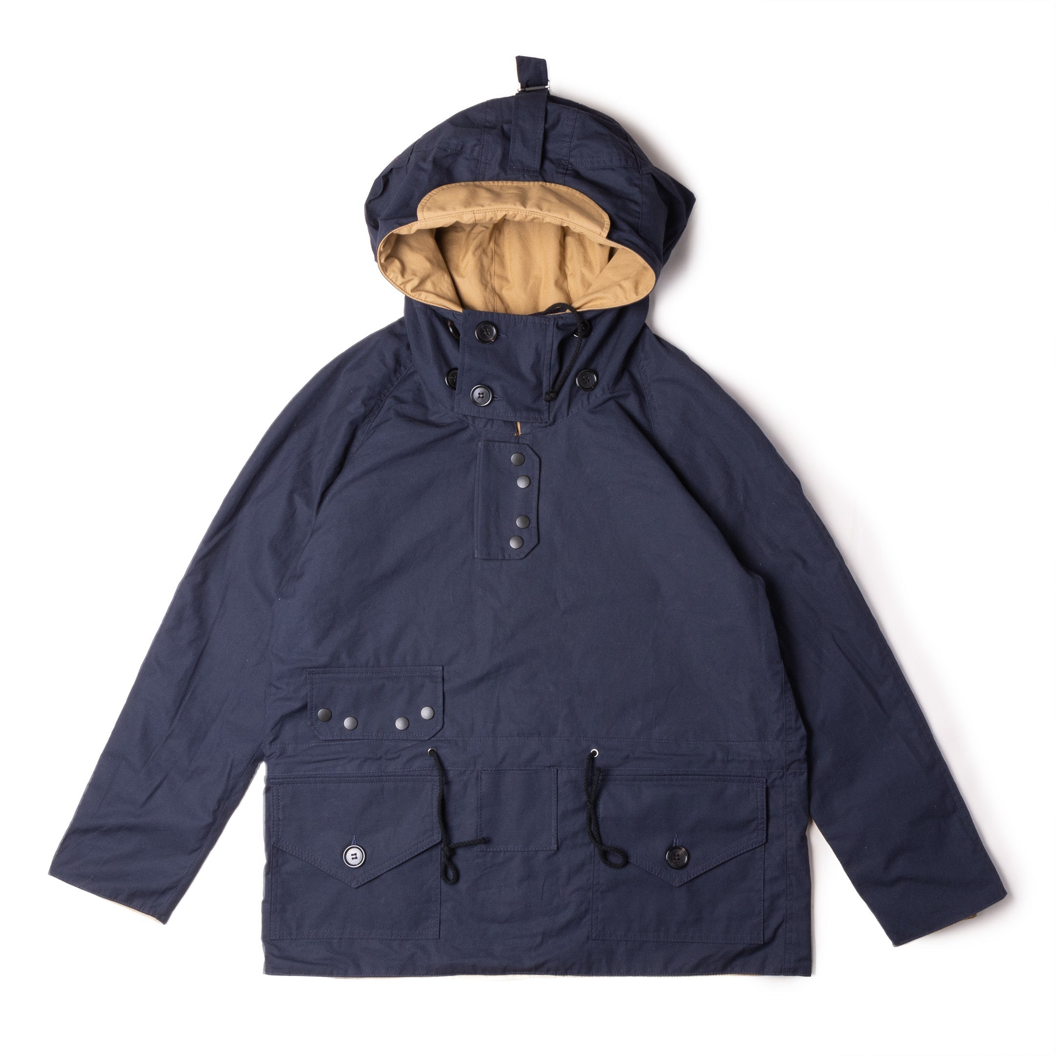 Allevol Reversible Pullover Smock Navy/Beige-Jacket-Clutch Cafe