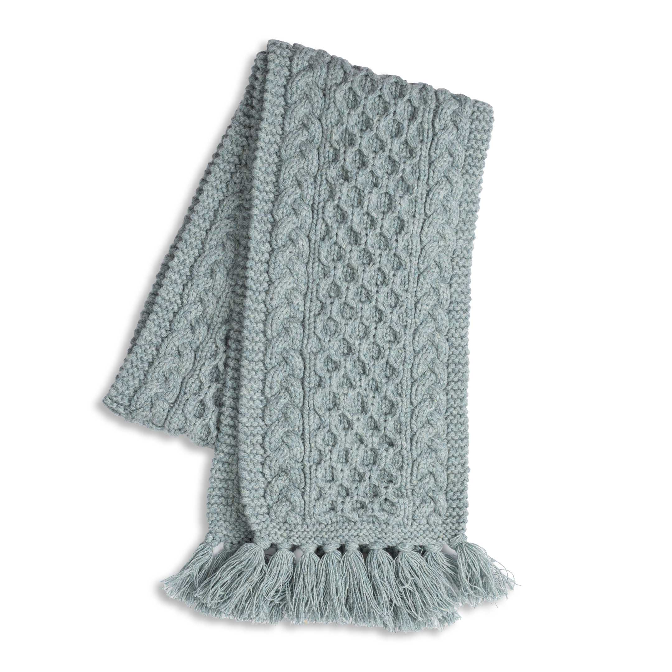 Allevol x Inverallan 12A Aran Scarf Merino Lambswool Topaz-Scarf-Clutch Cafe