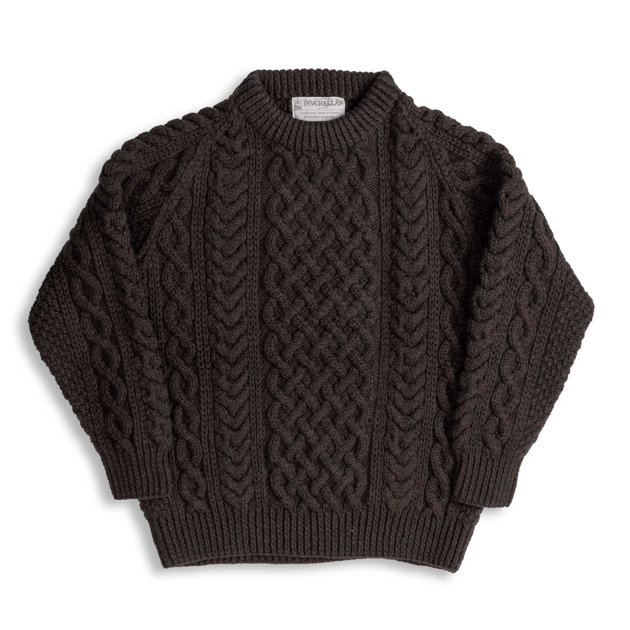 Allevol x Inverallan 1A Country Meetings Crew Neck Sweater Merino Lambswool Conker-Knitwear-Clutch Cafe
