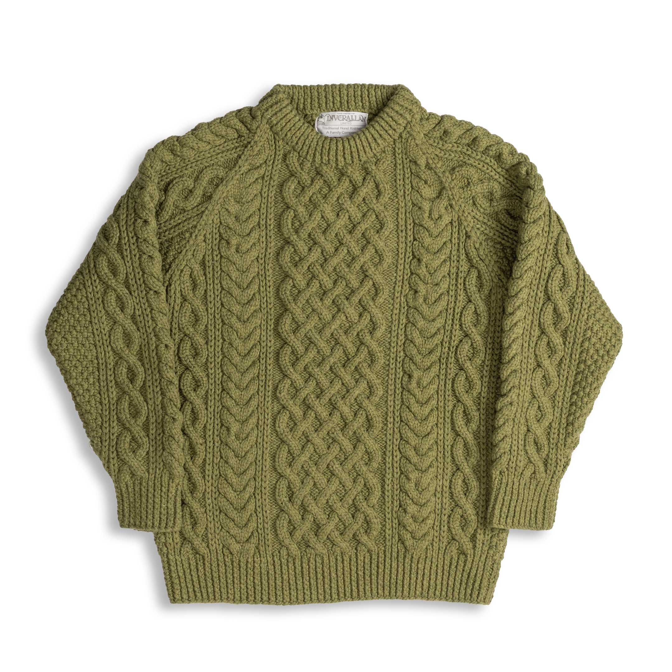 Allevol x Inverallan 1A Country Meetings Crew Neck Sweater Merino Lambswool Dark Apple-Knitwear-Clutch Cafe