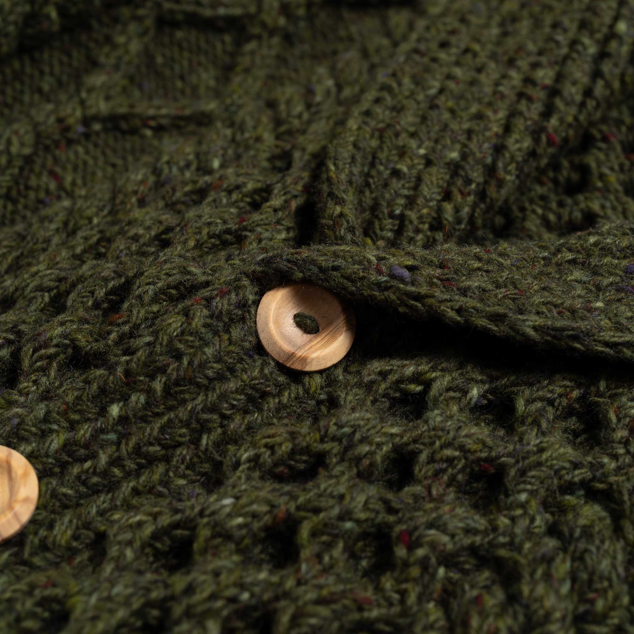 Allevol x Inverallan 6A Long Shawl Collar Mohair Tweed Oak-Knitwear-Clutch Cafe