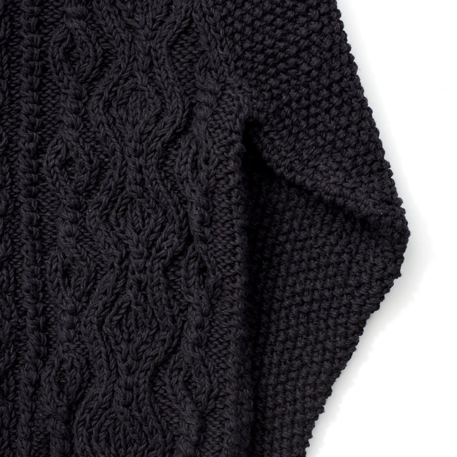 Allevol x Inverallan Cable Knit Cardigan 3A Black, Clutch Cafe London