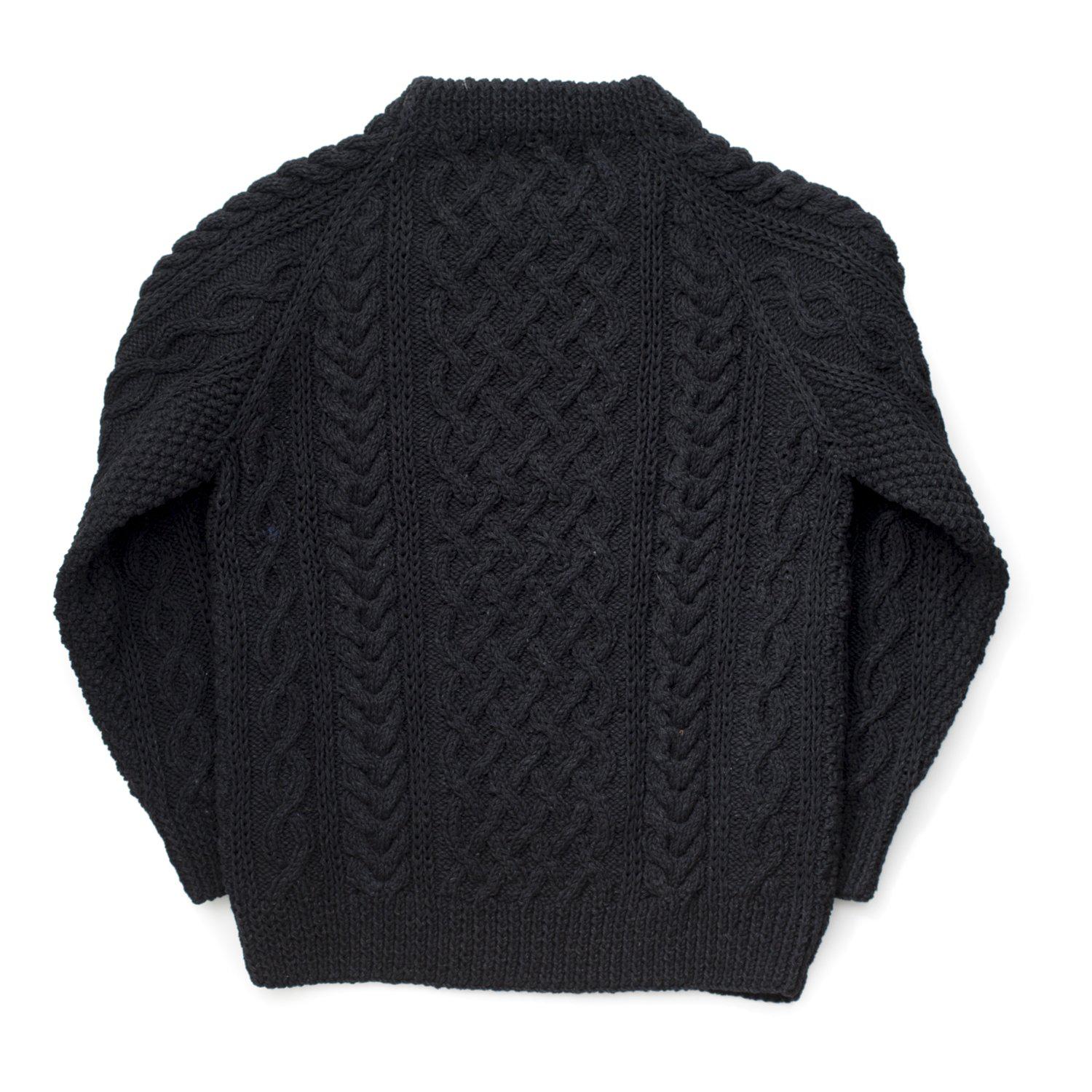 Allevol x Inverallan Cable Knit Crew 1A Black, Clutch Cafe London