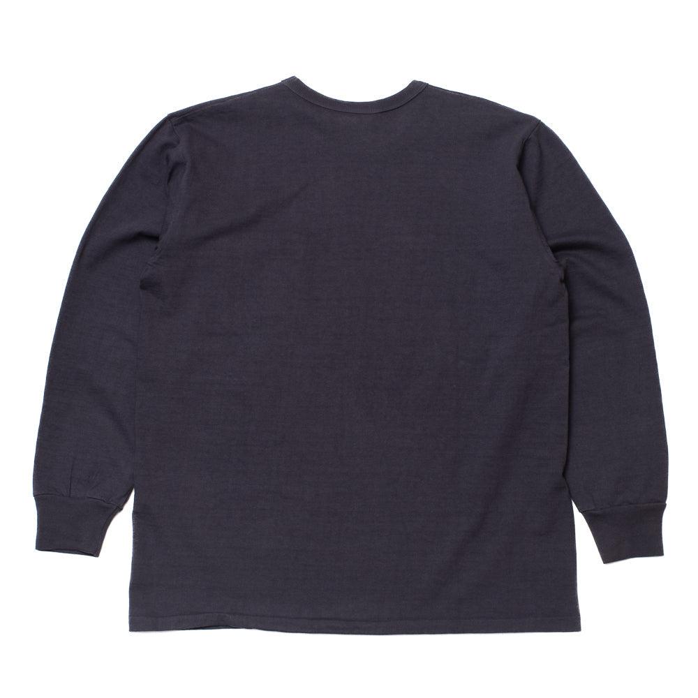 Allevol Heavy Duty Crew Neck Square Pocket L/S T-shirt Navy-T-Shirt-Clutch Cafe