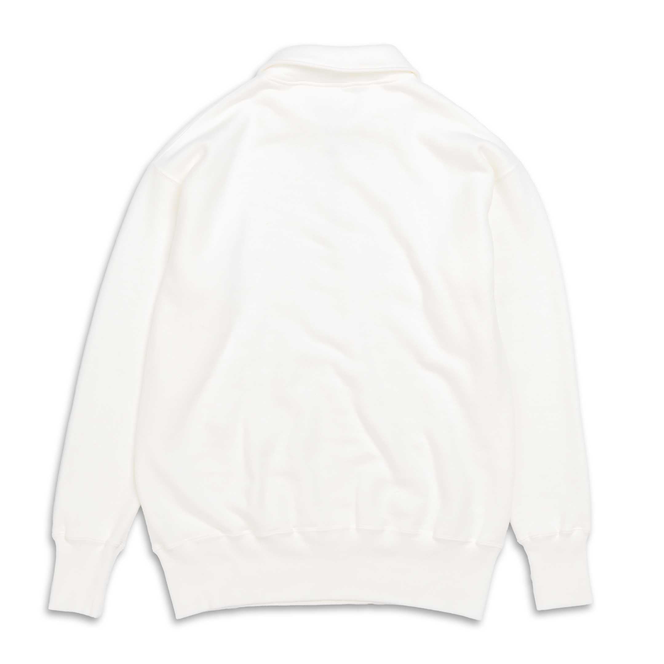 Allevol Loopwheel Quarter Zip Sweatshirt White