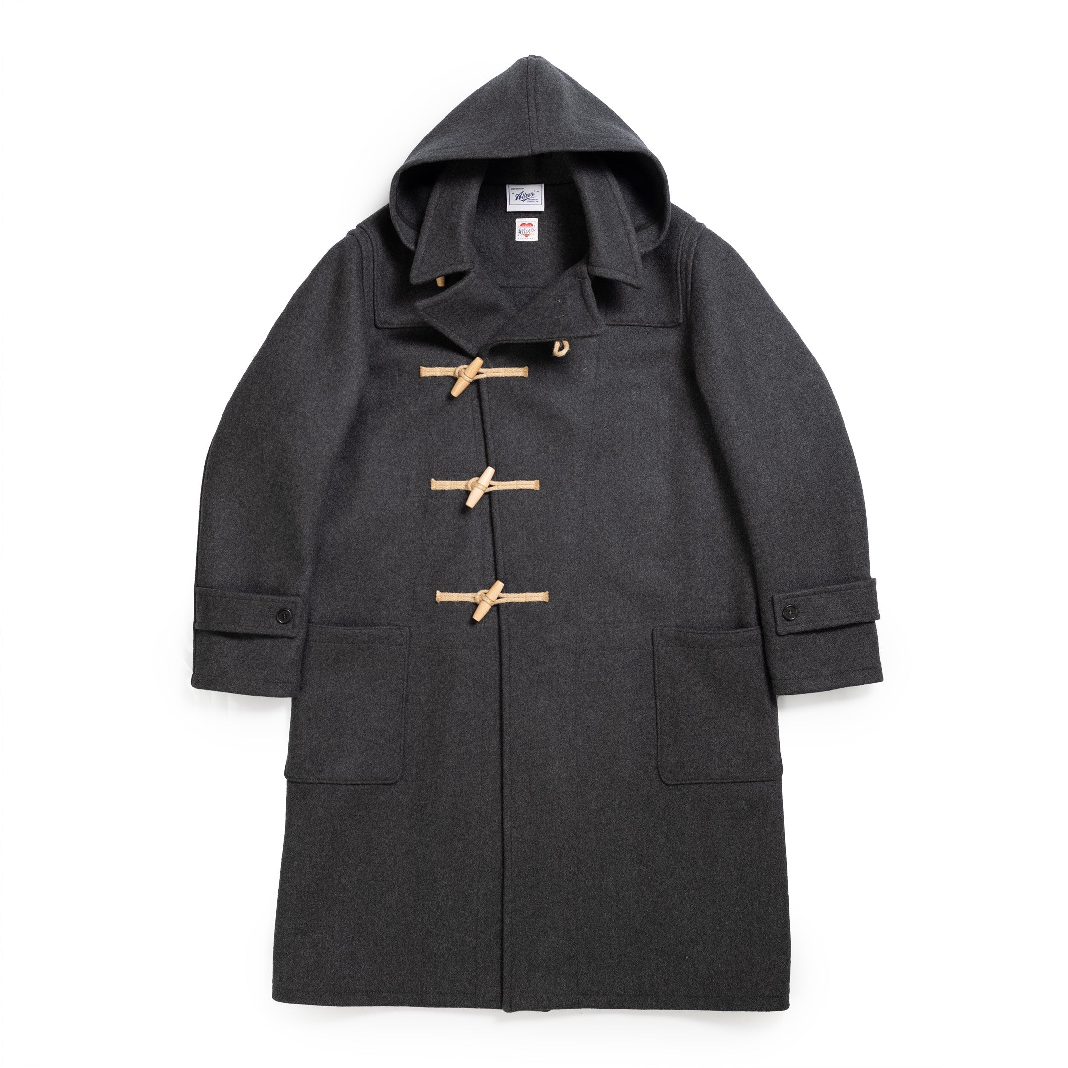 Allevol 'Pat' Duffle Coat Grey-Jacket-Clutch Cafe