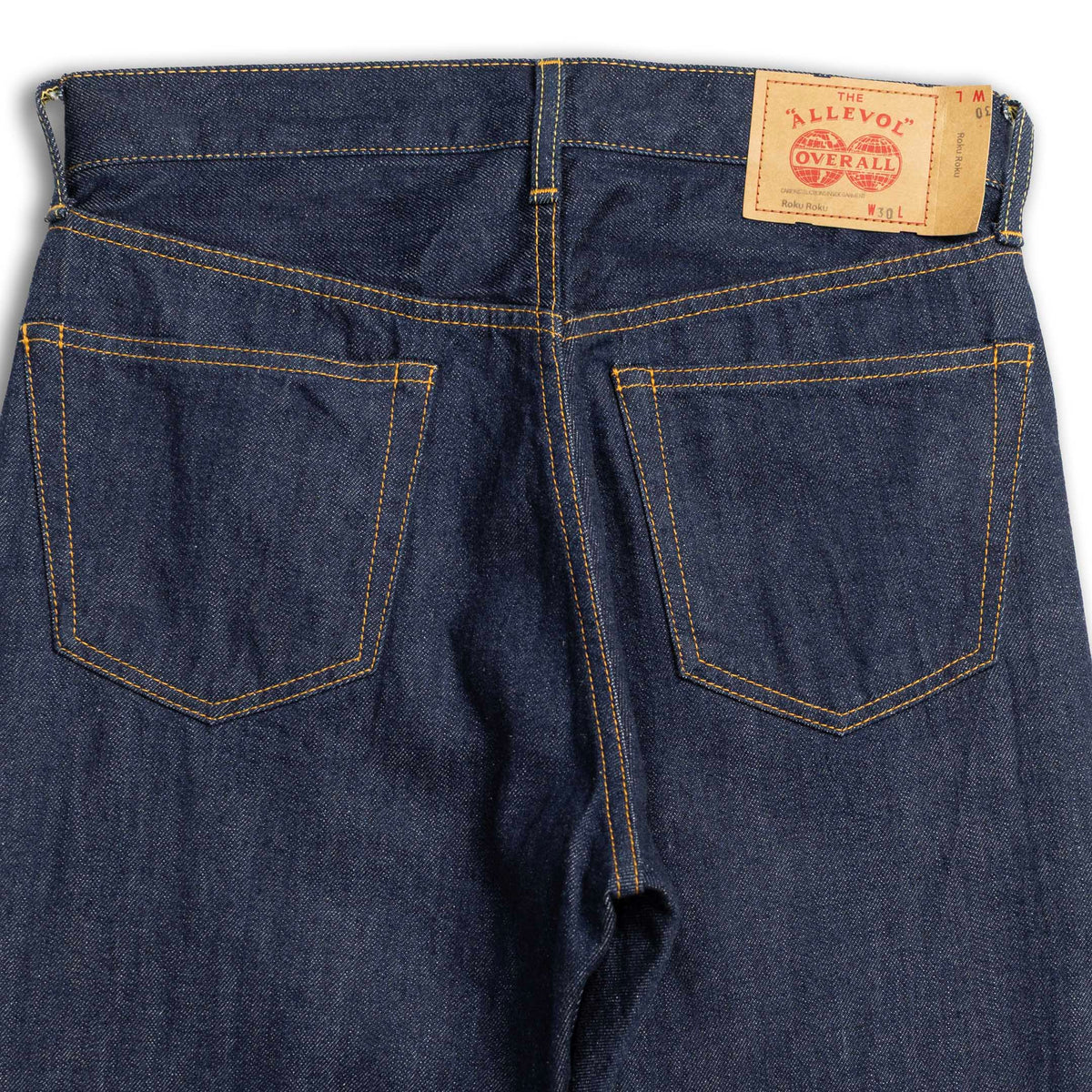 Allevol 'Roku Roku' 66 Denim Jean Natural Indigo-Jean-Clutch Cafe-selvage denim-selfedge denim