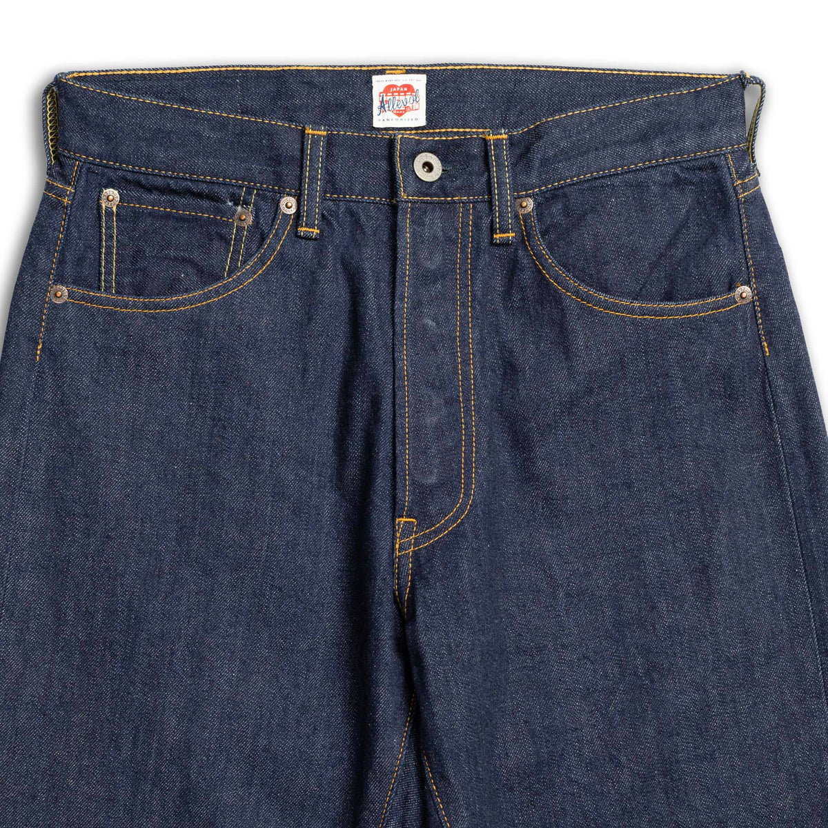 Allevol 'Roku Roku' 66 Denim Jean Natural Indigo-Jean-Clutch Cafe-selvage denim-selfedge denim