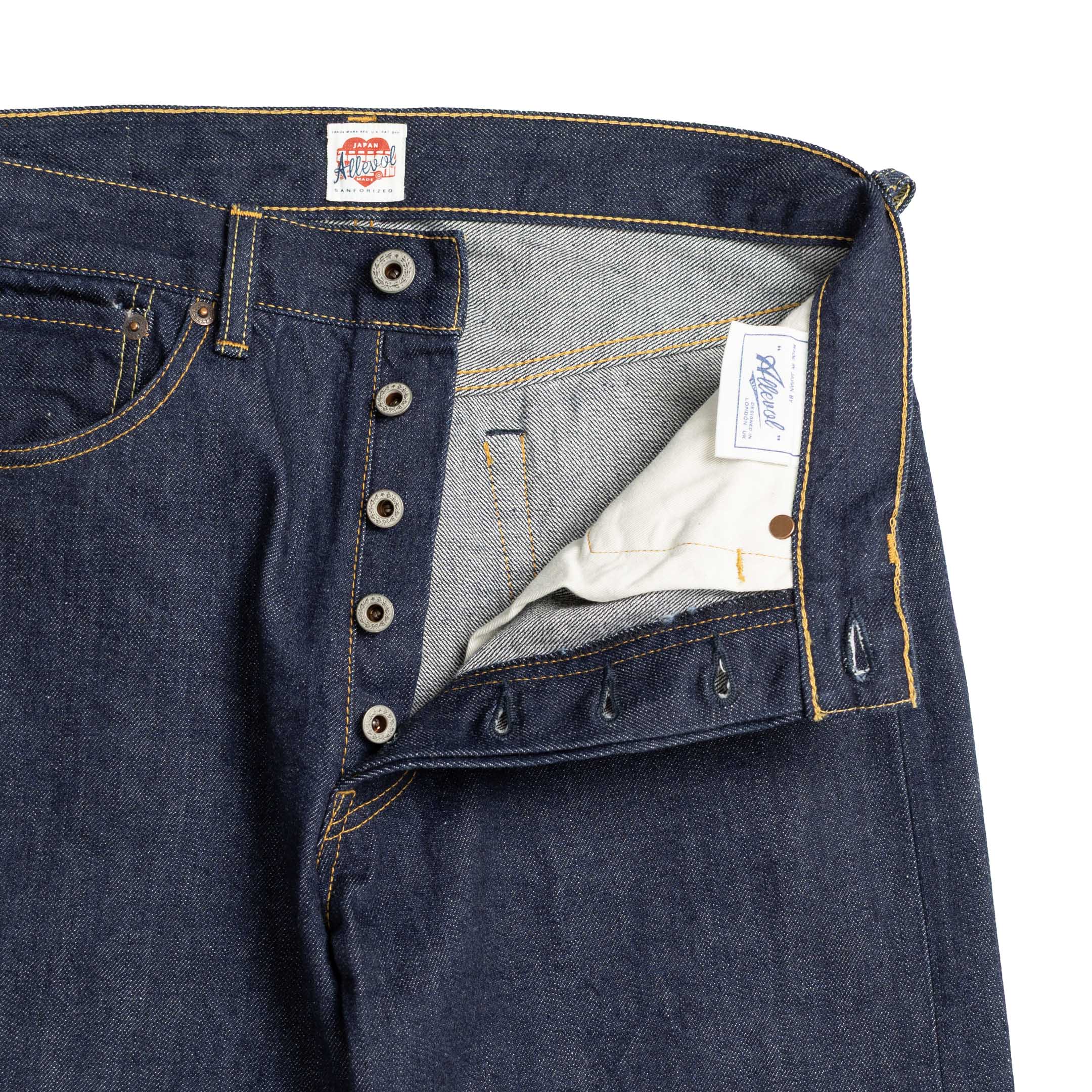 Allevol 'Roku Roku' 66 Denim Jean Natural Indigo-Jean-Clutch Cafe-selvage denim-selfedge denim