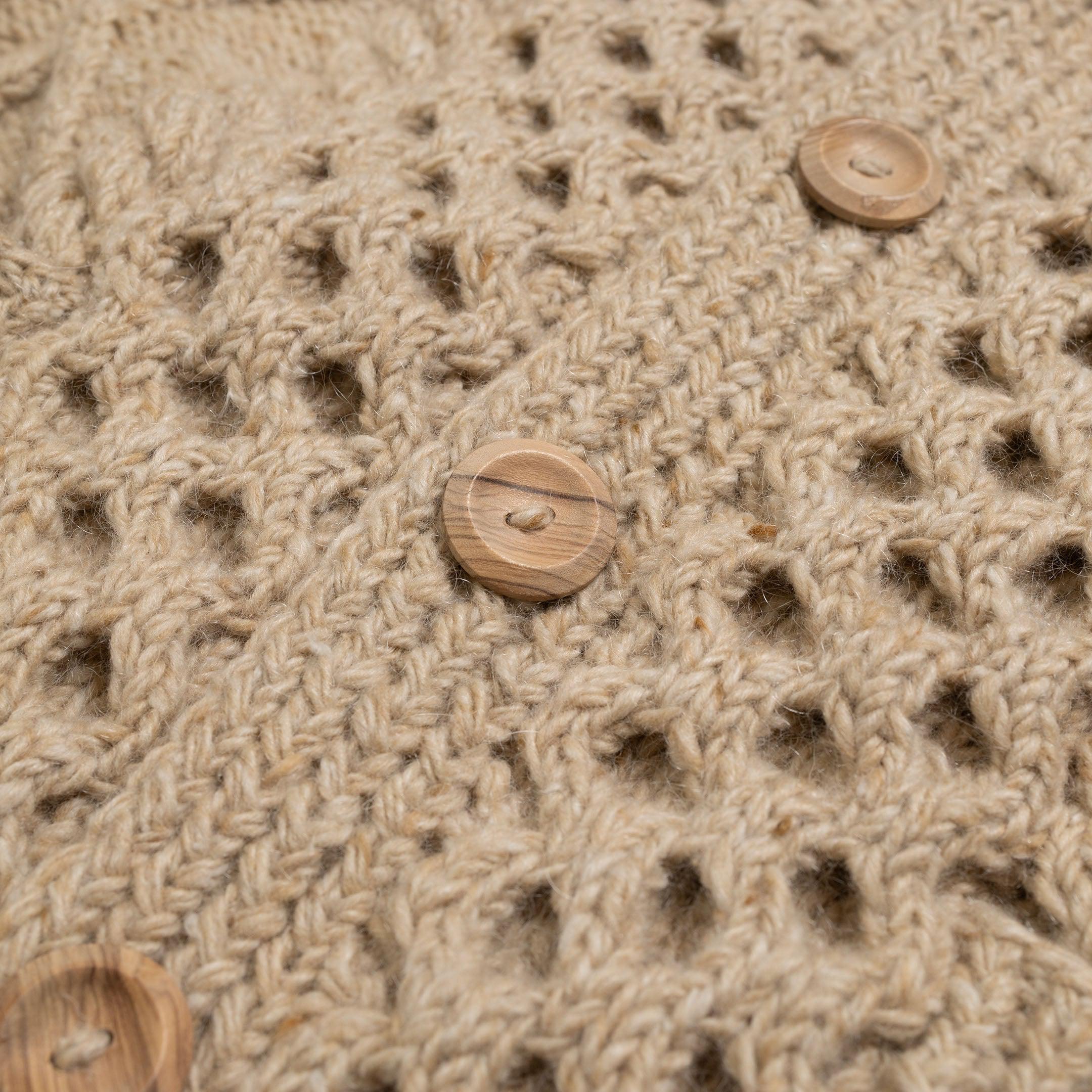 Allevol x Inverallan Shawl Collar Cardigan 6A Long Oatmeal-Knitwear-Clutch Cafe