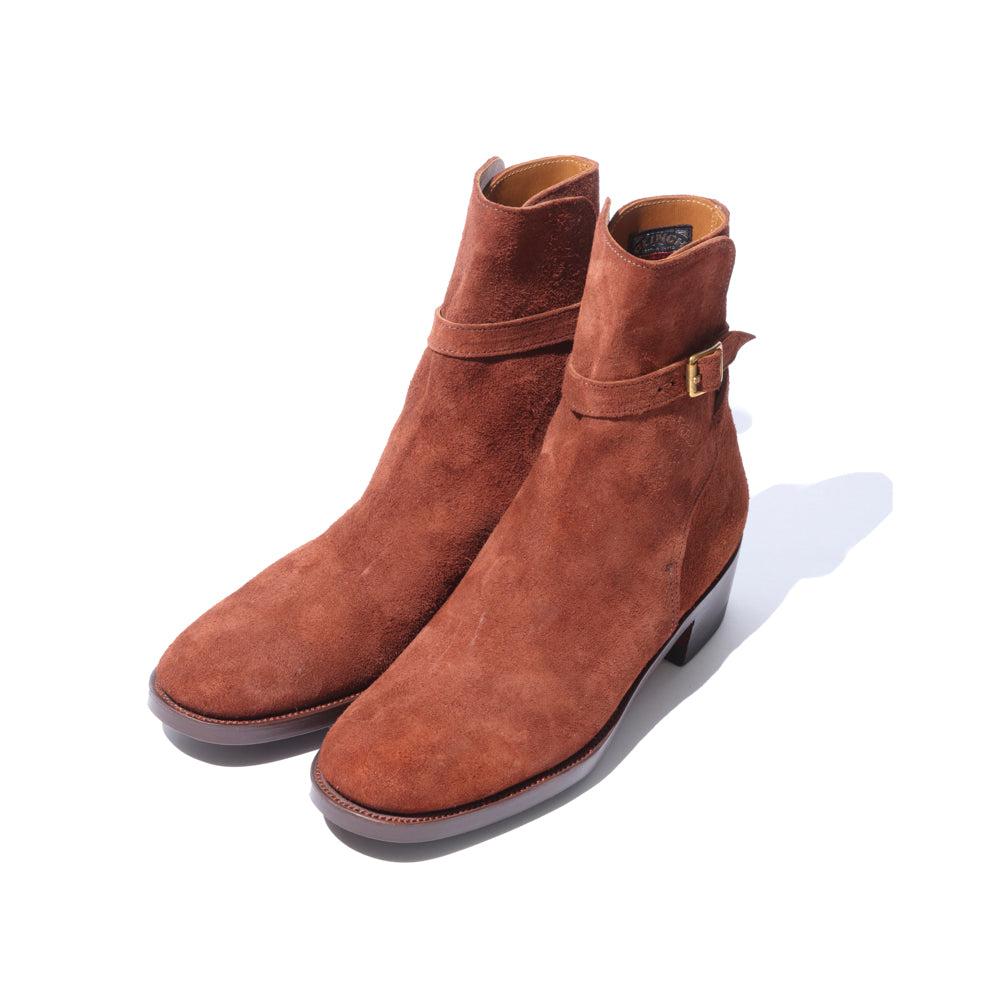 Clinch x Allevol Jodhpur Boots Shinki Horsehide Suede Brown-Boots-Clutch Cafe
